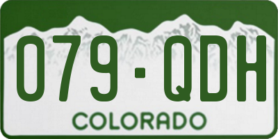 CO license plate 079QDH