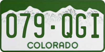 CO license plate 079QGI
