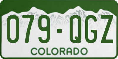 CO license plate 079QGZ