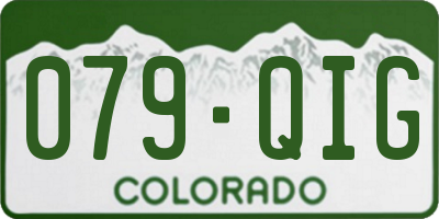 CO license plate 079QIG