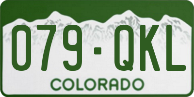 CO license plate 079QKL
