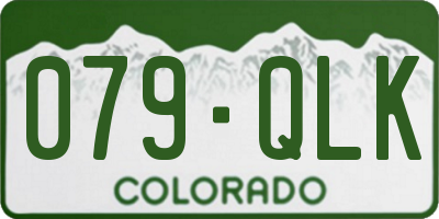 CO license plate 079QLK