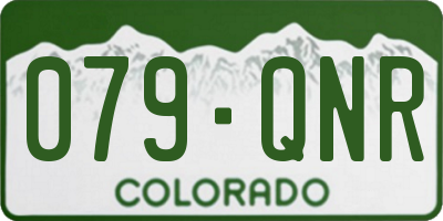 CO license plate 079QNR