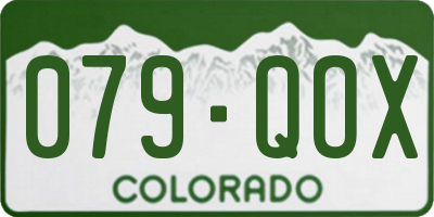 CO license plate 079QOX