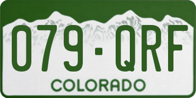 CO license plate 079QRF