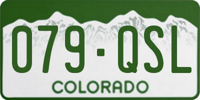 CO license plate 079QSL