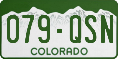 CO license plate 079QSN