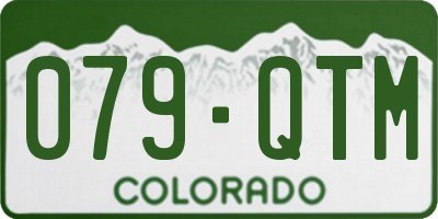 CO license plate 079QTM