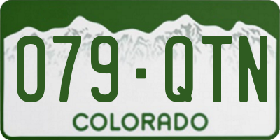 CO license plate 079QTN