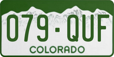 CO license plate 079QUF