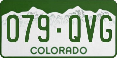 CO license plate 079QVG