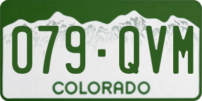 CO license plate 079QVM