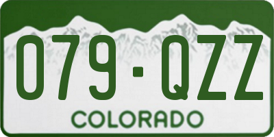CO license plate 079QZZ