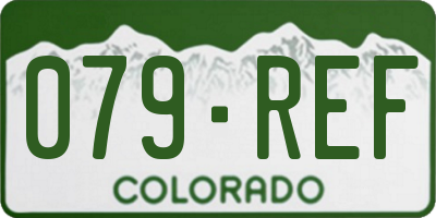 CO license plate 079REF
