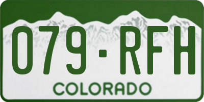 CO license plate 079RFH