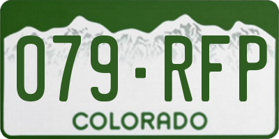 CO license plate 079RFP