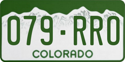 CO license plate 079RRO