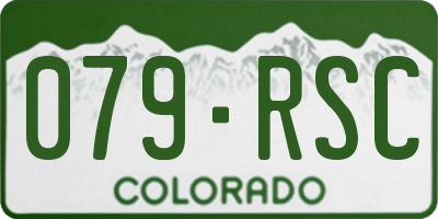 CO license plate 079RSC