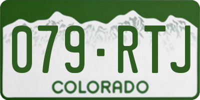 CO license plate 079RTJ