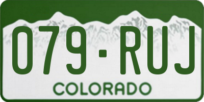 CO license plate 079RUJ