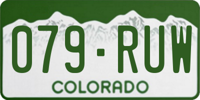 CO license plate 079RUW