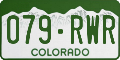 CO license plate 079RWR