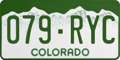 CO license plate 079RYC