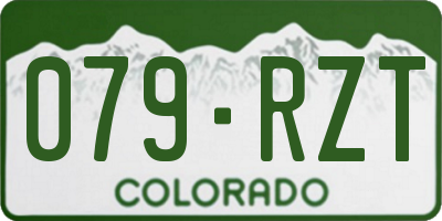 CO license plate 079RZT