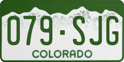 CO license plate 079SJG