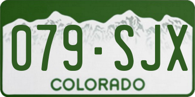 CO license plate 079SJX