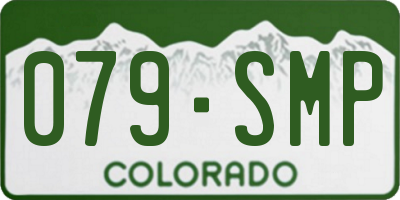 CO license plate 079SMP