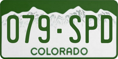 CO license plate 079SPD
