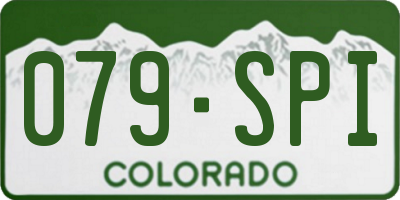 CO license plate 079SPI