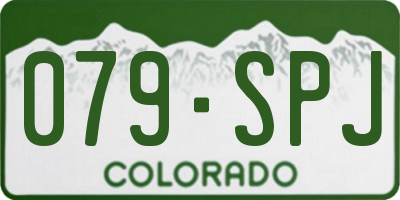 CO license plate 079SPJ