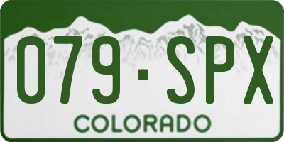 CO license plate 079SPX