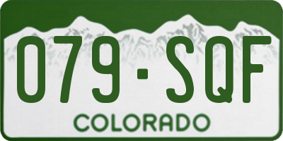 CO license plate 079SQF