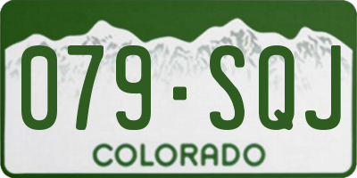 CO license plate 079SQJ