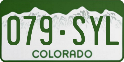 CO license plate 079SYL