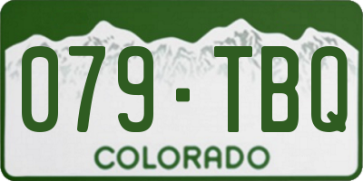 CO license plate 079TBQ