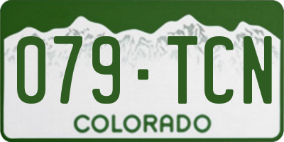 CO license plate 079TCN