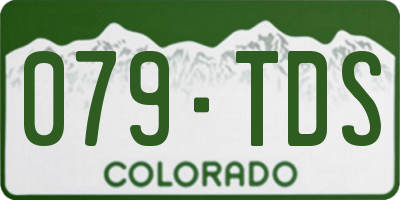 CO license plate 079TDS