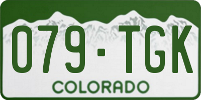 CO license plate 079TGK
