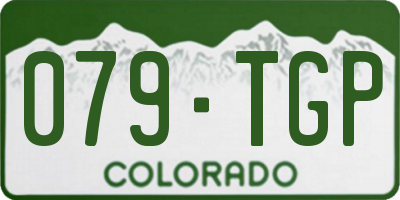 CO license plate 079TGP