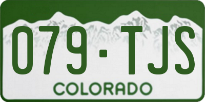 CO license plate 079TJS