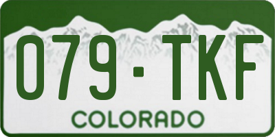 CO license plate 079TKF