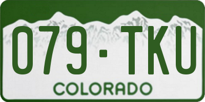 CO license plate 079TKU