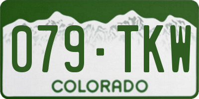 CO license plate 079TKW