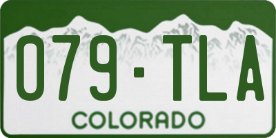 CO license plate 079TLA
