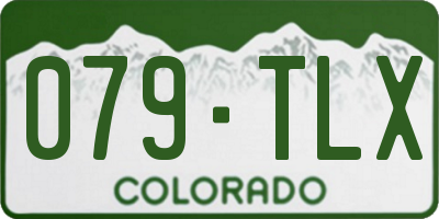 CO license plate 079TLX
