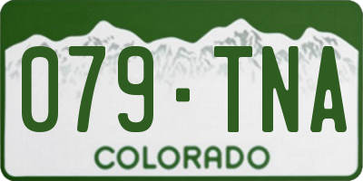 CO license plate 079TNA